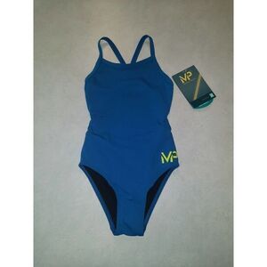 MICHAEL PHELPS MP Women's Swimsuit Aqua Sphere size 22 NWT Royal Blue
